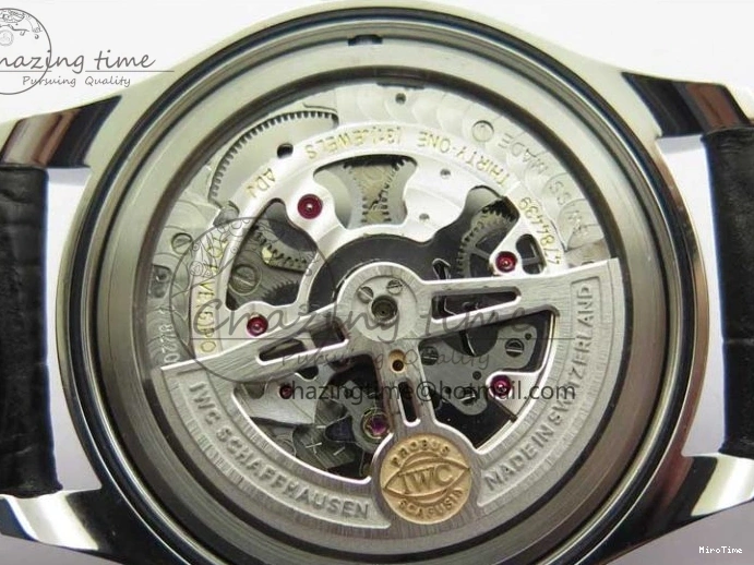 MIROTIME 0519 TimelessDesign Portuguese IW358304 ZF 1:1 Best Edition SS Blue Dial on Leather Strap A 7078